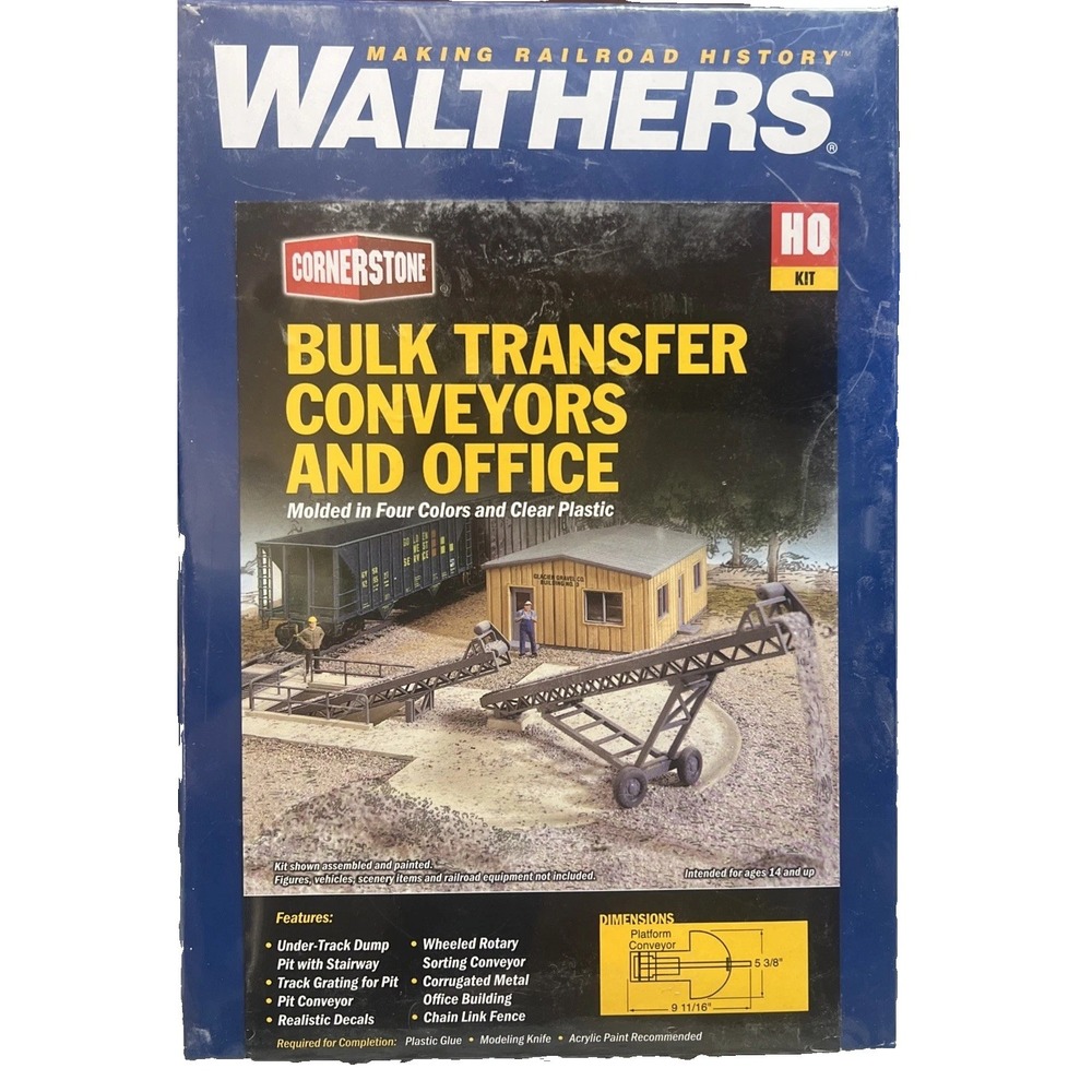 NEW Walthers Bulk Transfer Conveyor Kit Conveyor HO Scale Train‎ FREE US SHIP